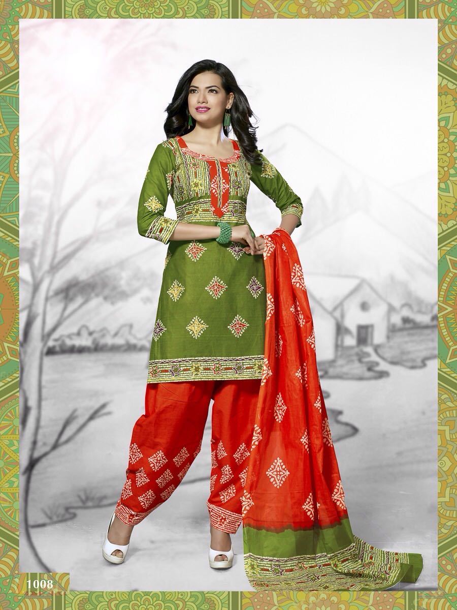 Heavy Cotton Fabric Dress Materials By Meenaxi Batik
