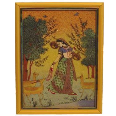 सेमी प्रेशियस जेम स्टोन पेंटिंग