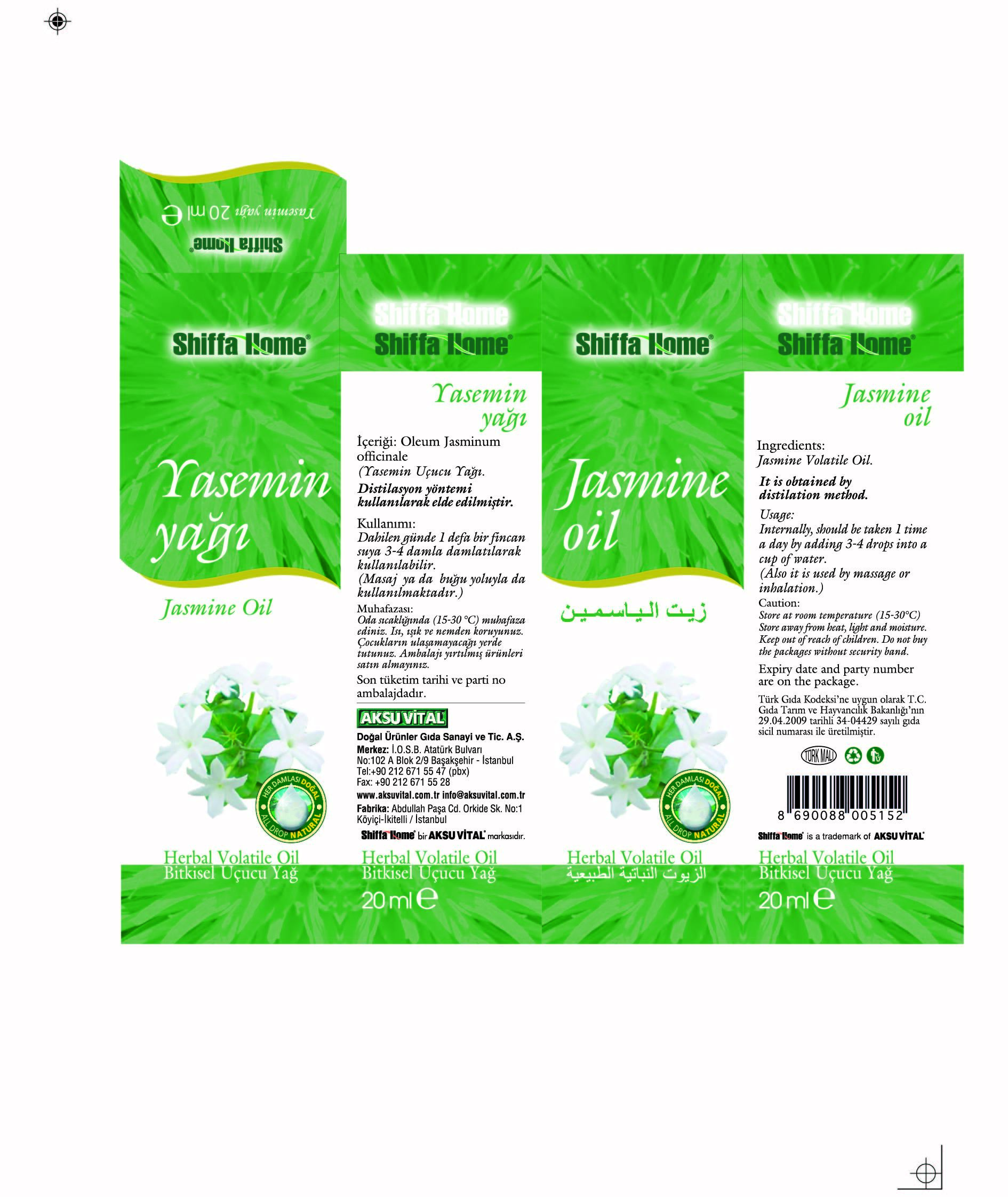 Jasmine Oil Fragrance Oil Age Group: Adults
