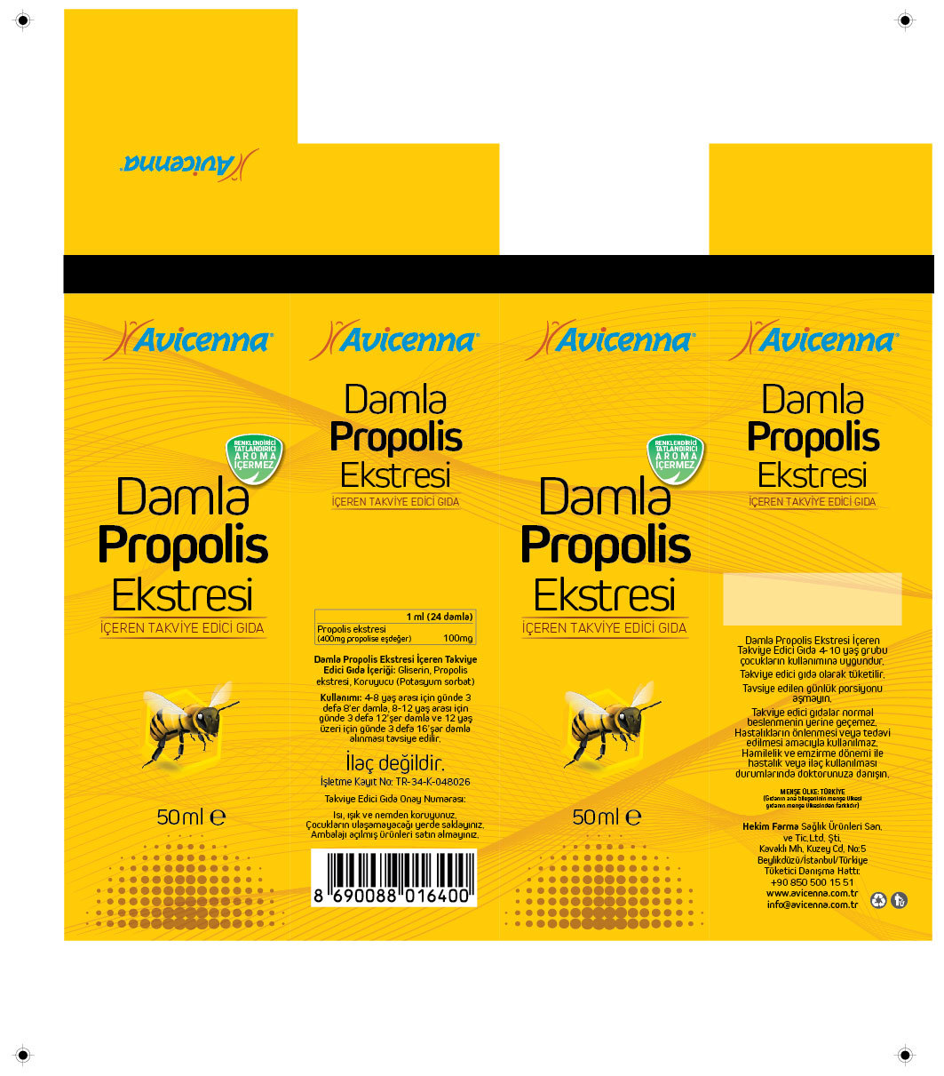 Propolis Oral Liquid - 50 Ml Glass Bottle | 90% Propolis Extract, Antioxidant, Dietary Supplement