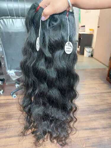 Brazilian Hair - 100% Wavy Human Hair, 12-50 Inch Length - Black Color, 100 Grams, Ideal for Girls and Women