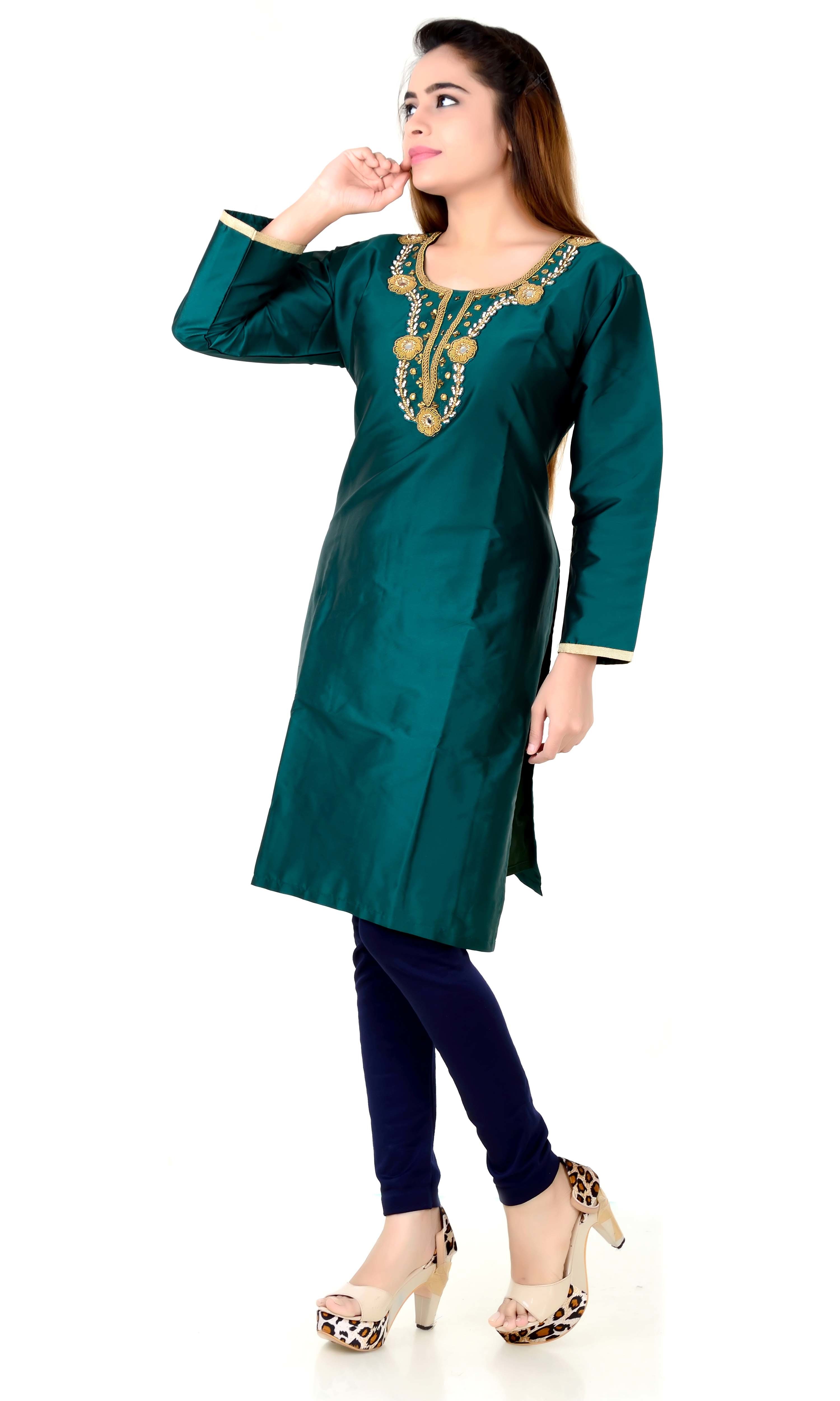 Silk Handwork Tapetta Kurtis