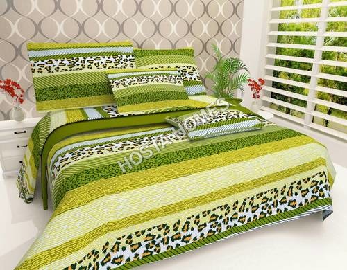 KOMFORT CREATIONS Poly-Cotton Double Bed Sheet Set - 2286x2540mm, Multicolor Floral Design with Two Pillow Covers, Soft Bed Linen for Modern Home Decor