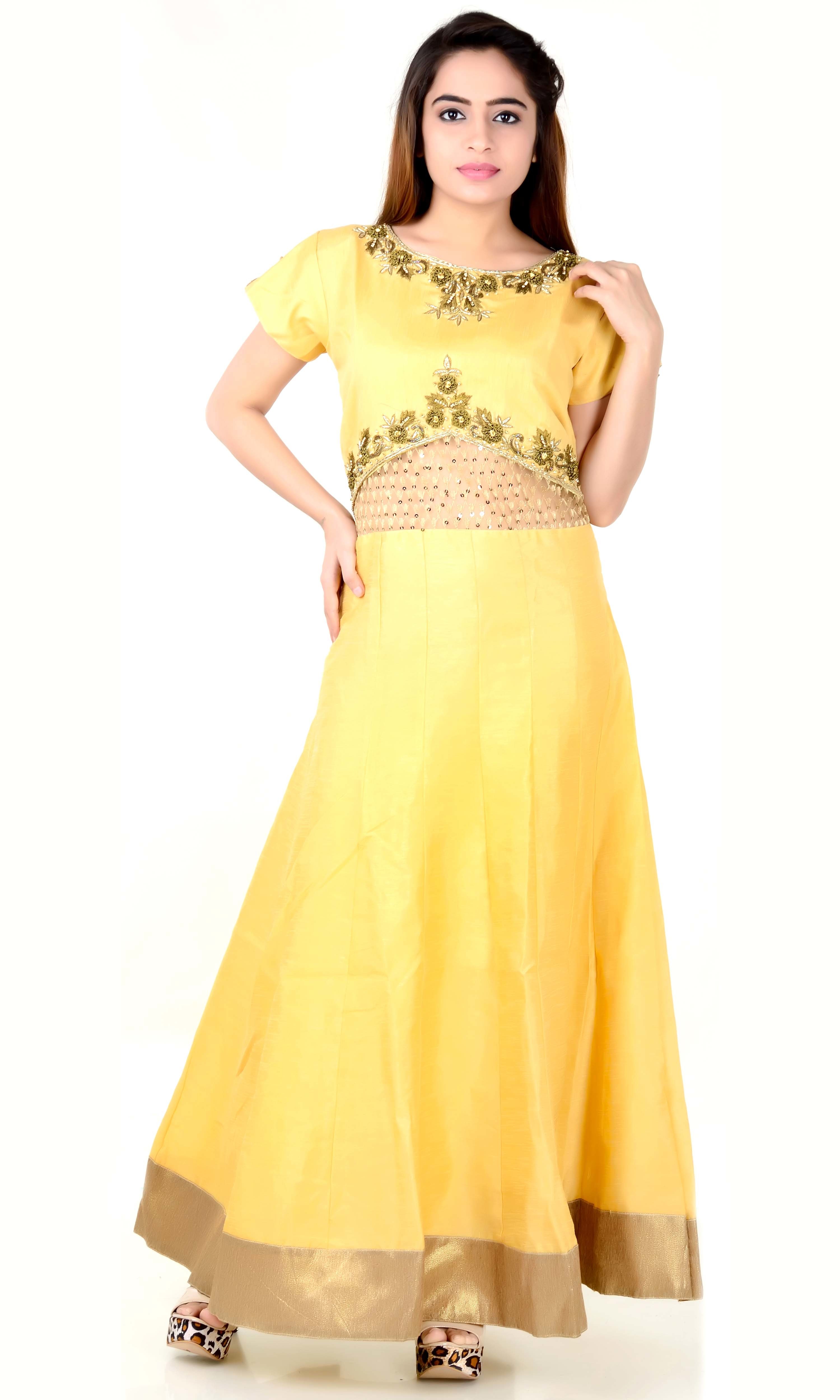 Silk Beaded Anarkali Suits
