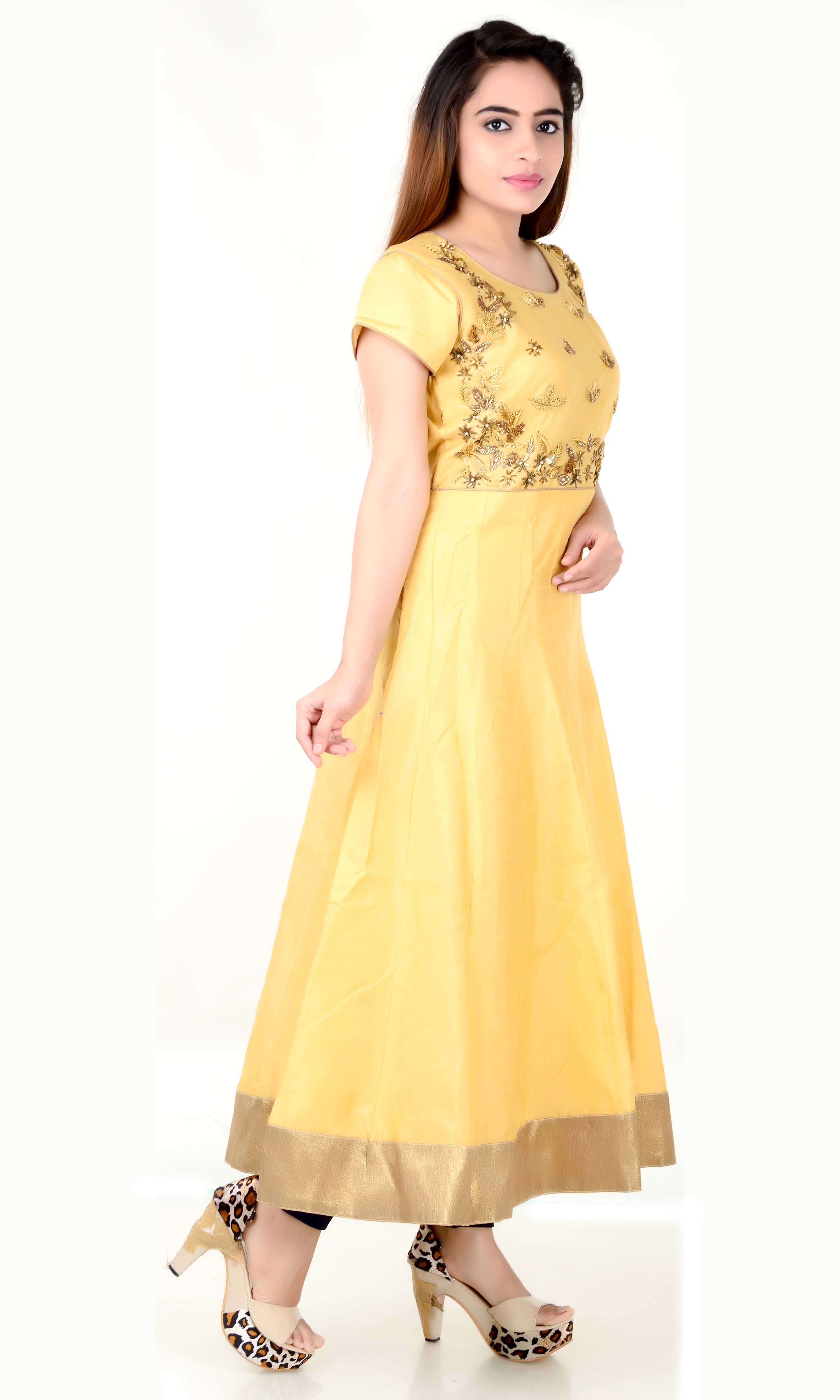 Silk Beaded Anarkali Suits