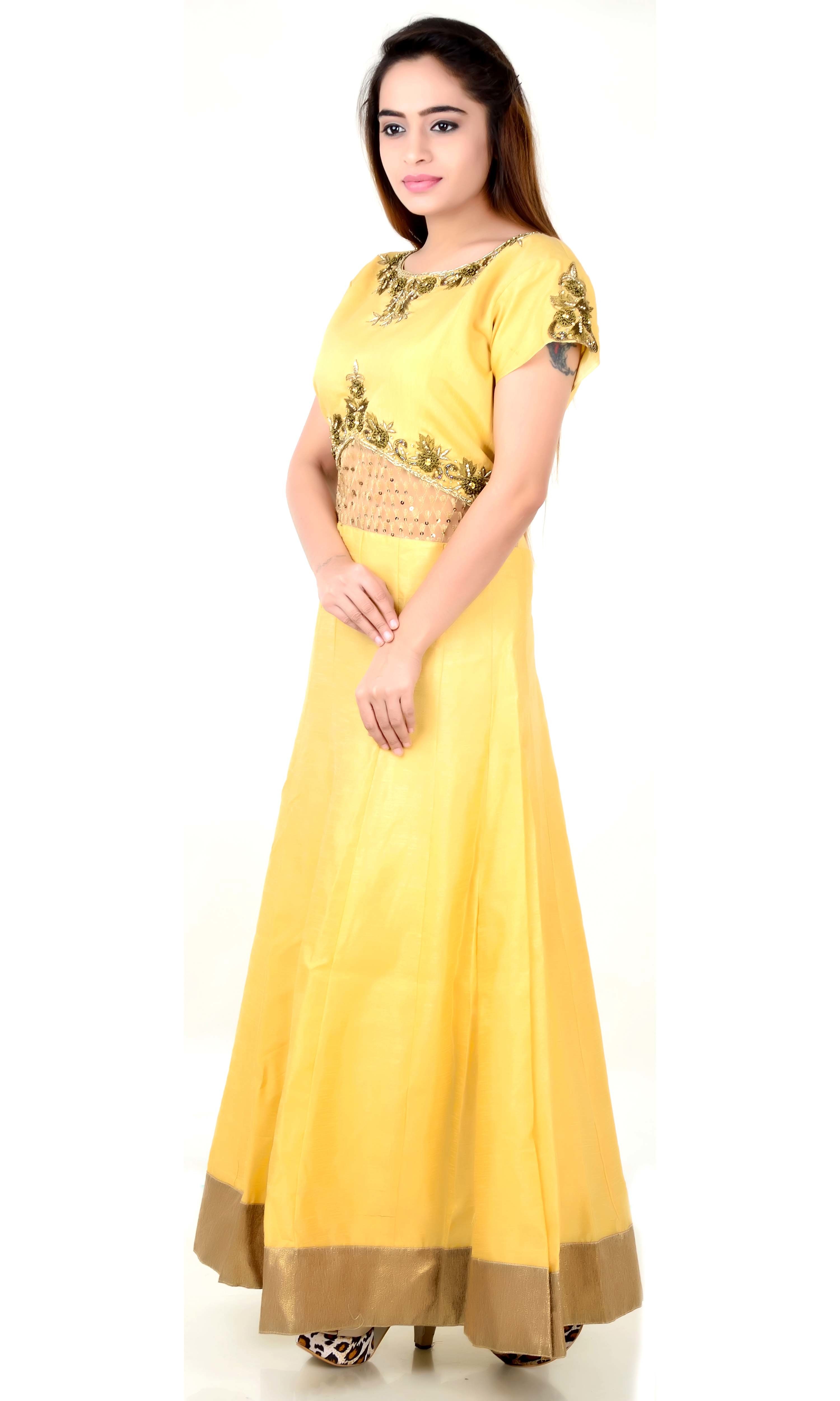 Silk Beaded Anarkali Suits