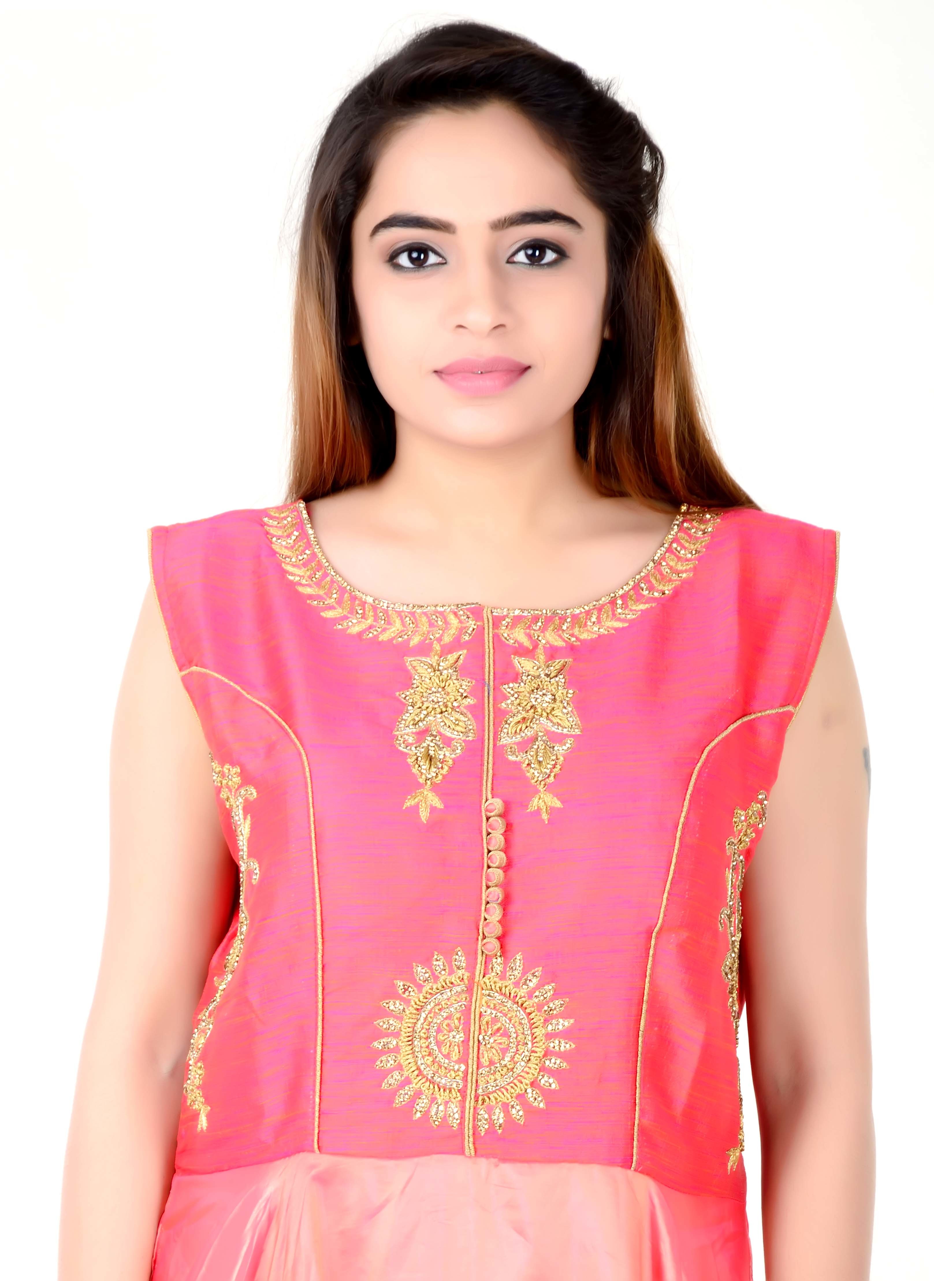 Silk Anarkali Suits Decoration Material: Beads