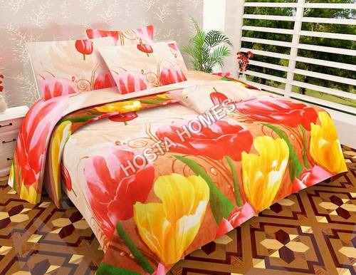 Multicolor Attractive Floral Printed Bed Sheet