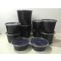 Food Disposable Bowl - Plastic, Sizes: 500mm, 650mm, 1000mm , Color: Black, Hygienic Food Safe, Robust Design with Smooth Edges
