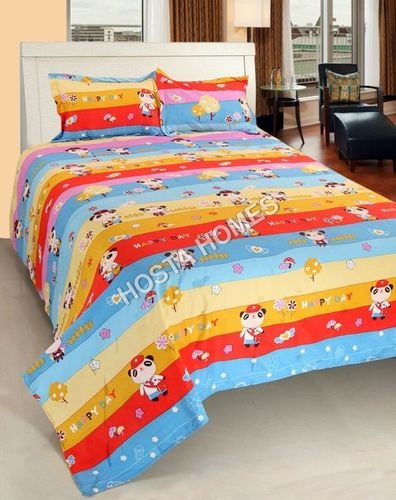 मल्टीकलर प्रिंटेड बेड शीट की लंबाई: 90 X 100 इंच (इंच)