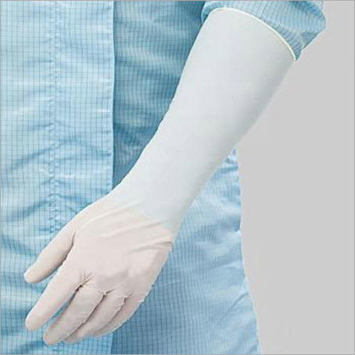White Nitrile Long Length Gloves