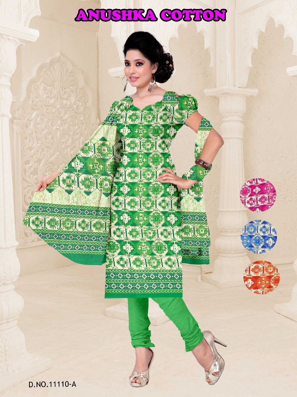 Synthetic Dress Materials With Cotton Dupatta Anushka