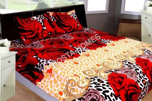 मल्टीकलर फ्लोरल प्रिंट बेड शीट की लंबाई: 90 X 100 इंच (इंच)