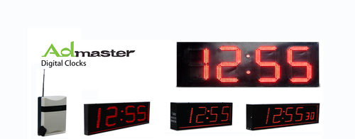 LED Digital Clock - High-Visibility LED Segments | Convenient Mounting, GPS Synchronization, Ideal for Hospitals and Public Spaces