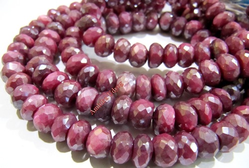 Pink Mystic Coated Natural Moonstone Beads