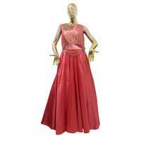 Peach Ladies Designer Gown