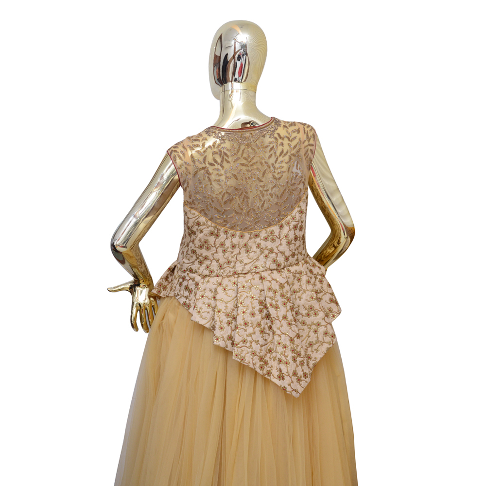 Cream Ladies Fancy Gown