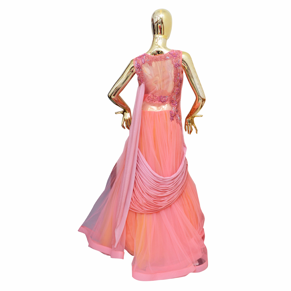 Light Pink Ladies Designer Gown