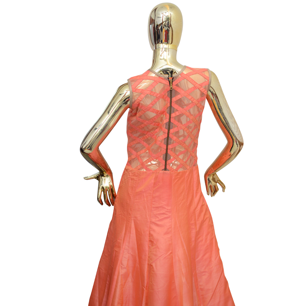 Peach Ladies Designer Gown