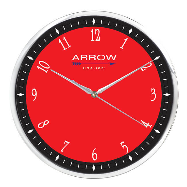 Round Wall Clock - High-quality Material, Dimension 11" Round With Dial Size 10.08" Round, Golden Finish & Chrome Finish | Lightweight, Perfect Design & Finish