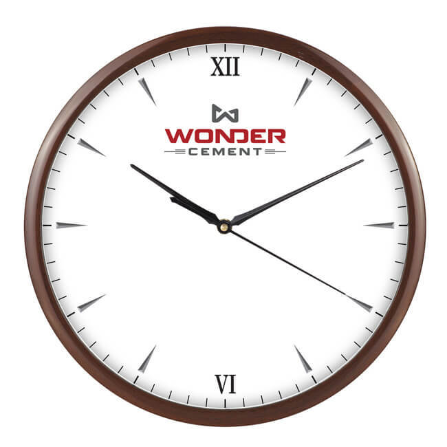 Round Wall Clock - High-quality Material, Dimension 11" Round With Dial Size 10.08" Round, Golden Finish & Chrome Finish | Lightweight, Perfect Design & Finish