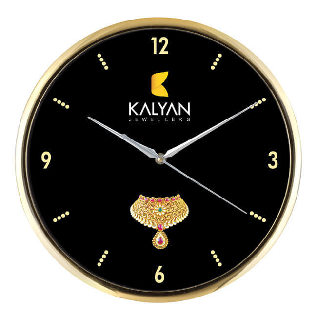 Round Wall Clock - High-quality Material, Dimension 11" Round With Dial Size 10.08" Round, Golden Finish & Chrome Finish | Lightweight, Perfect Design & Finish