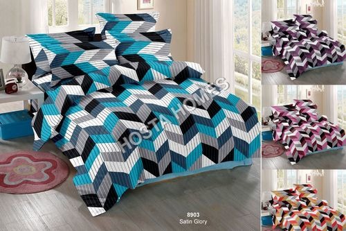 मल्टीकलर एब्स्ट्रैक्ट कॉटन बेड शीट की लंबाई: 100 X 108 इंच (इंच)