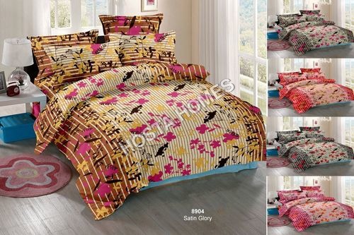 KOMFORT CREATIONS Poly-Cotton Double Bed Sheet Set - 2540x2743.2 mm, Multicolor Floral Print | Premium Quality Cotton Blend, Two Pillow Covers Included, Ideal for Modern Home Decor