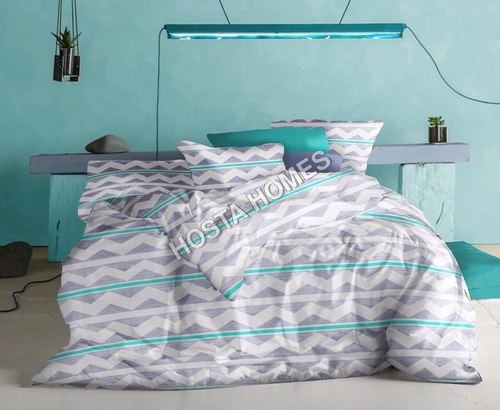 Off White New Design Printed King Size Cotton Bed Sheet
