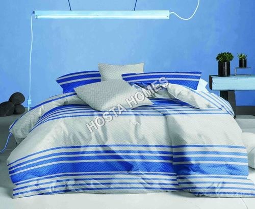 Blue And White Color Cotton Bed Sheet