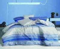 Blue And White Color Cotton Bed Sheet