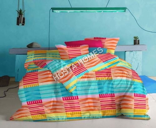Multicolor Block Printed Bed Sheets