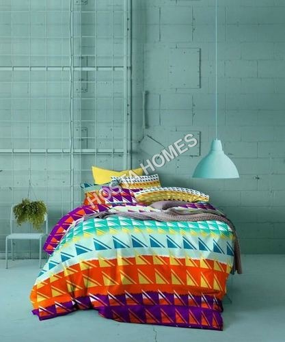 Multicolor Attractive Design King Size Cotton Bed Sheet