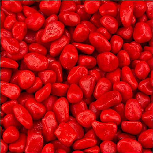 Red Colour Aquarium Pebble