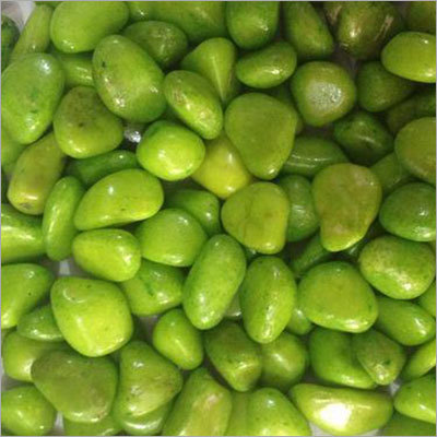 Green  Colour Aquarium Pebble