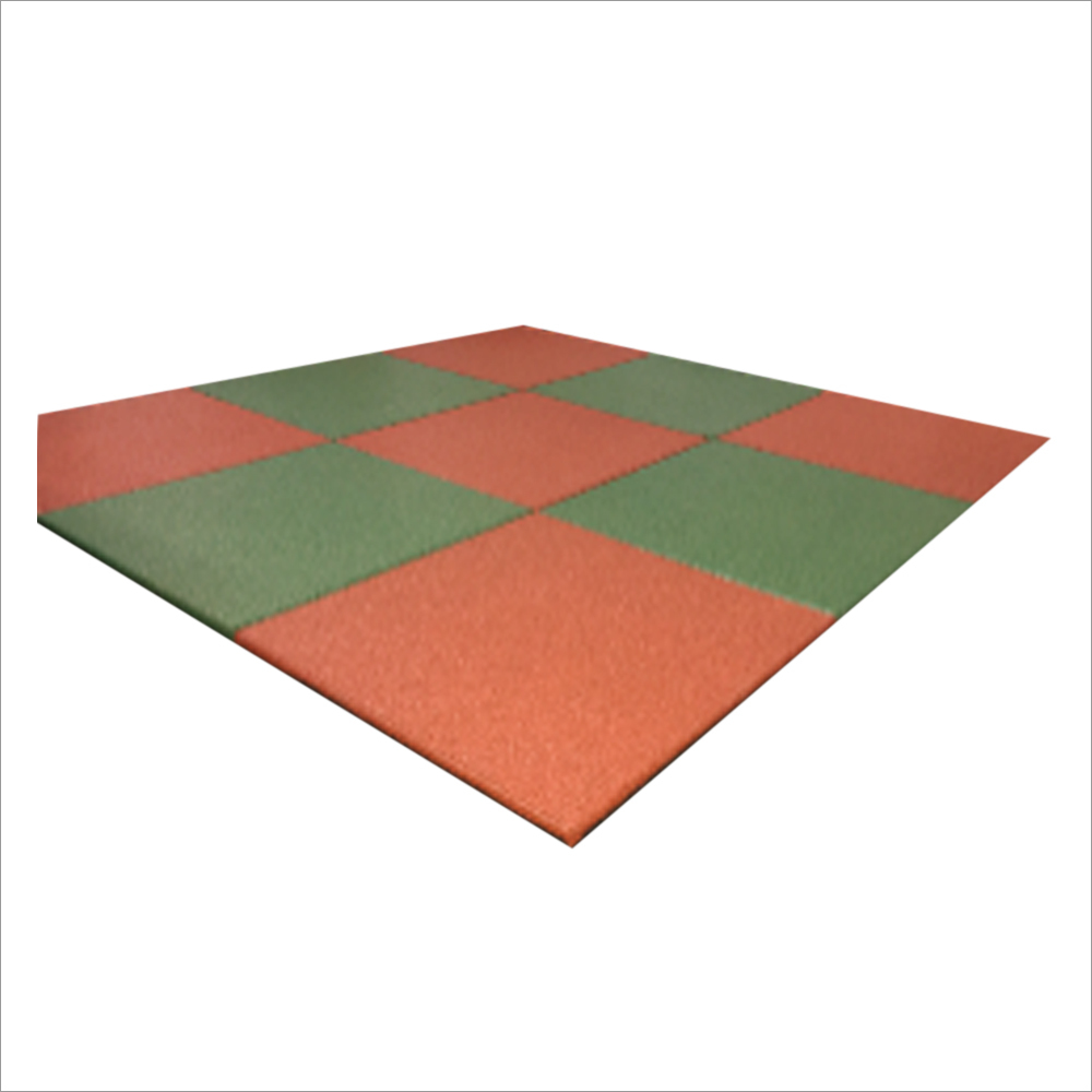 25mm Square Rubber Tile - 1000x1000mm, 500x500mm | Non-Toxic, Durable, Shock-Absorbing, Slip-Resistant Playground Flooring in Vibrant Colors