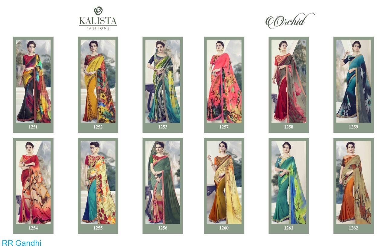 Digital Printed Saree - Lightweight Georgette, 5.5 Meters With Included Blouse Piece | Floral Design, Versatile Style, Dry Clean Care