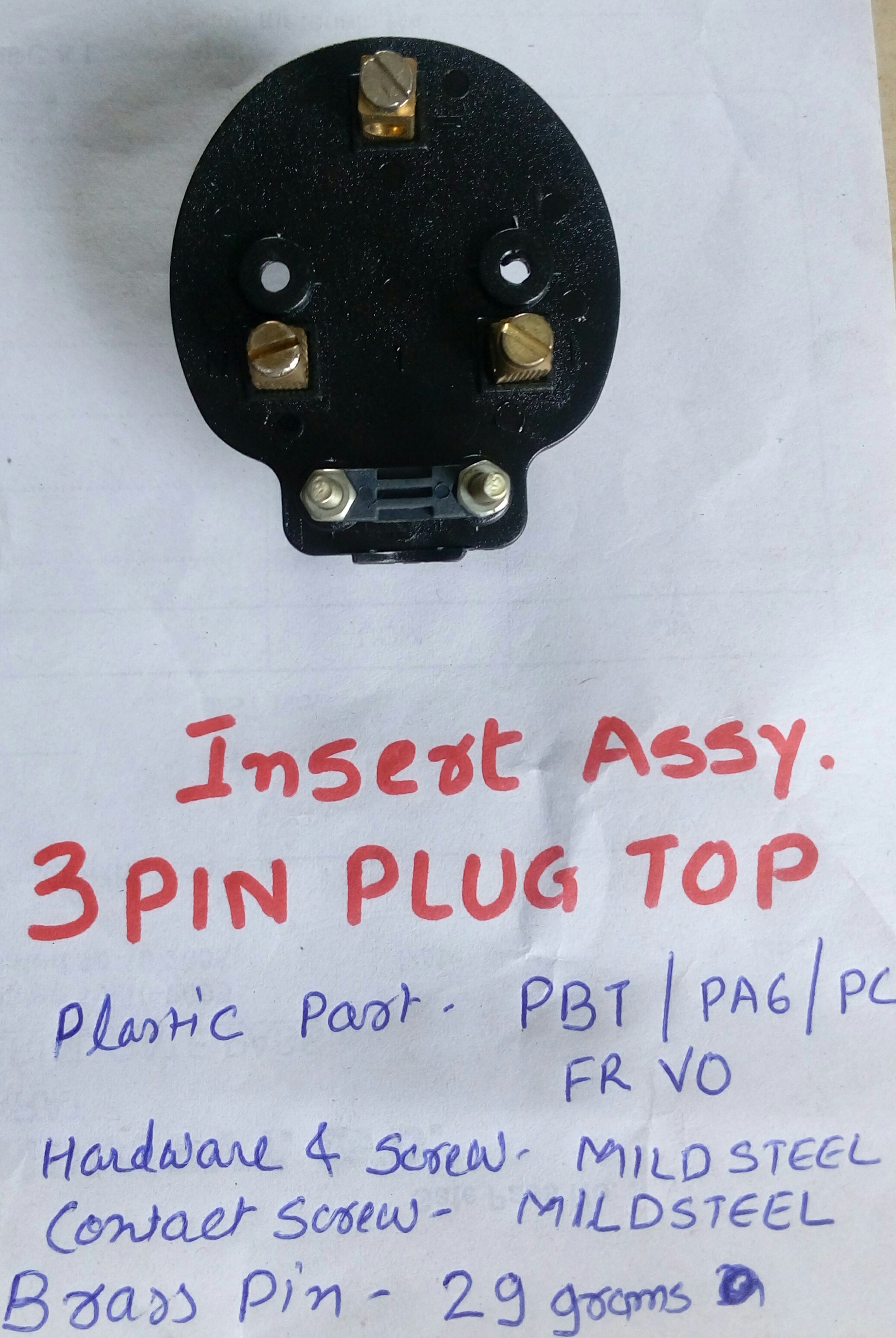 Electrical 3 Pin Plug Top Application: Industrial/domestic/commercial