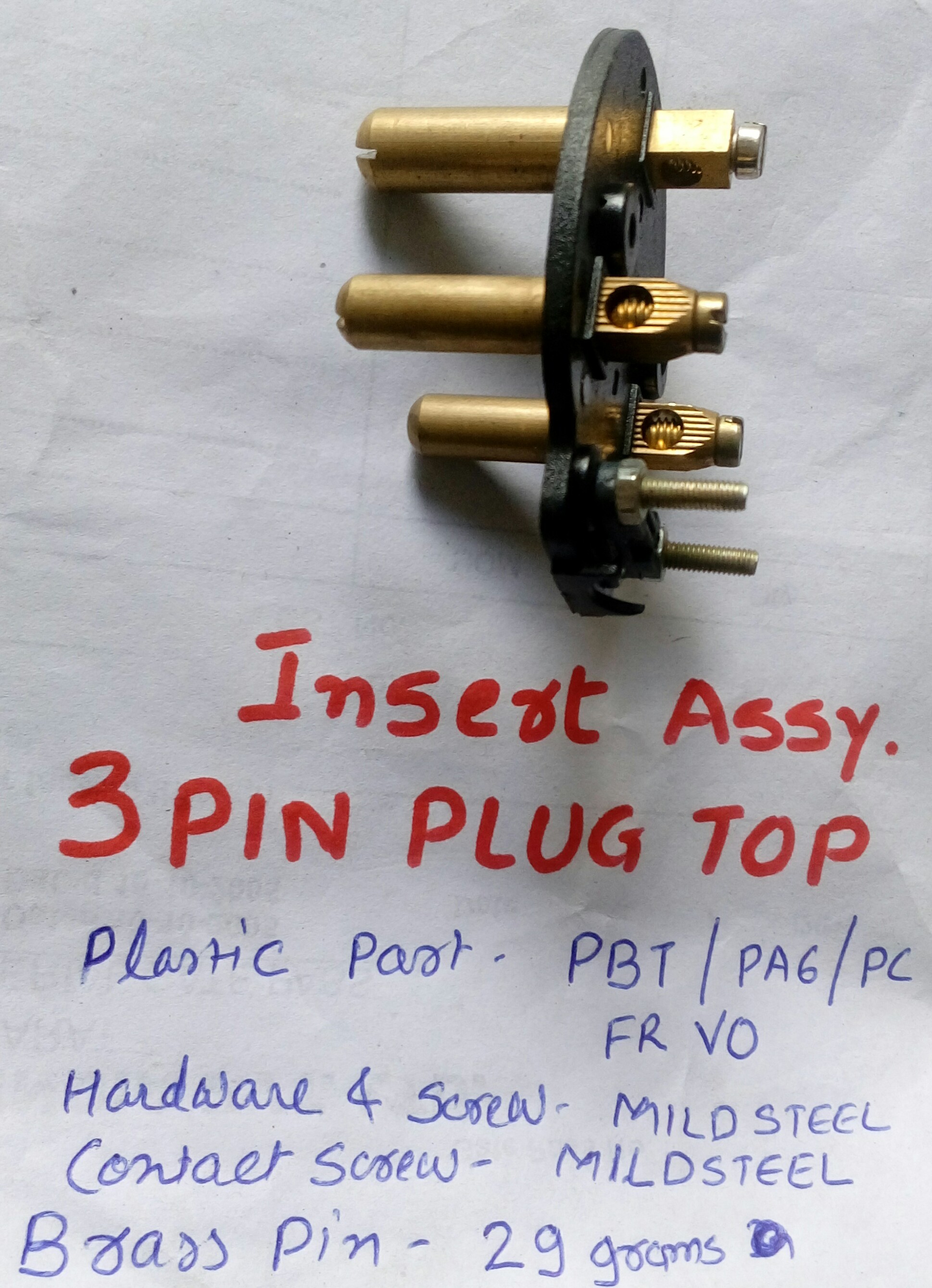 Electrical 3 Pin Plug Top Application: Industrial/domestic/commercial