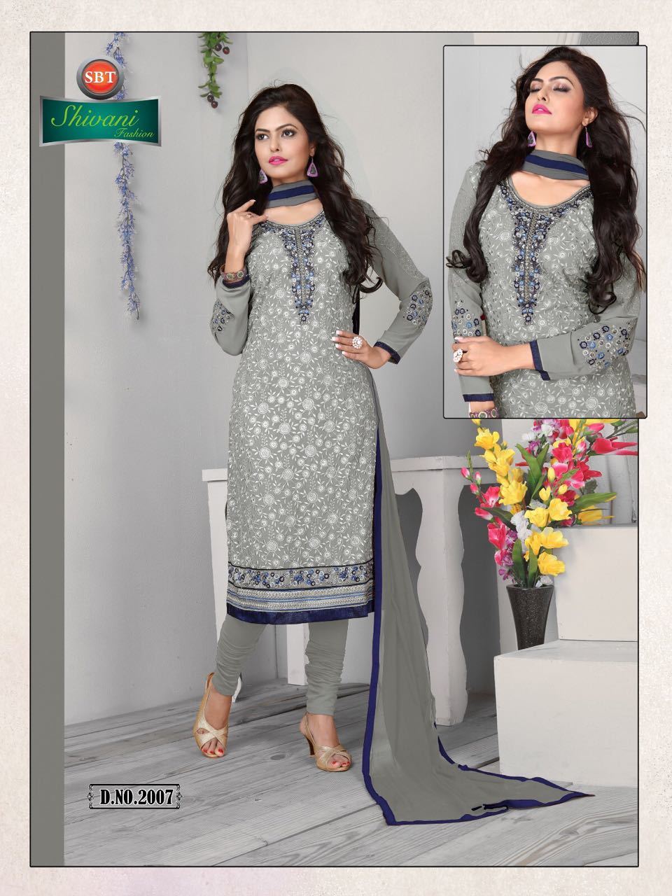 Georgette Work Suits With Nazeen Dupatta Sbt Shivaani Vol-2