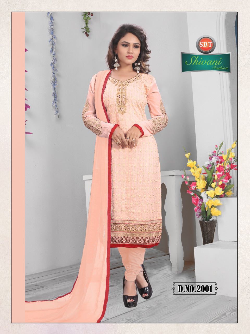 Georgette Work Suits With Nazeen Dupatta Sbt Shivaani Vol-2