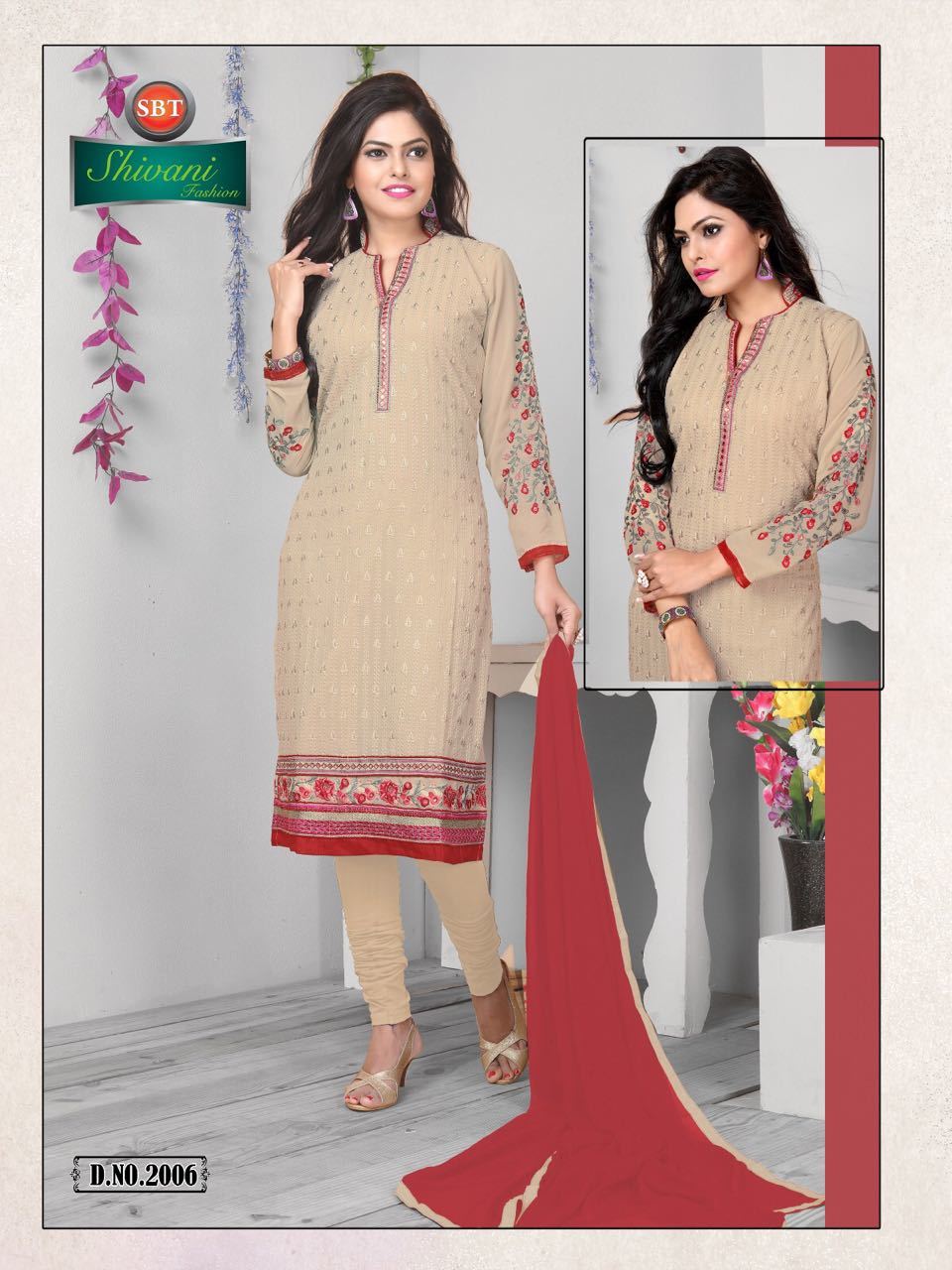 Georgette Work Suits With Nazeen Dupatta Sbt Shivaani Vol-2
