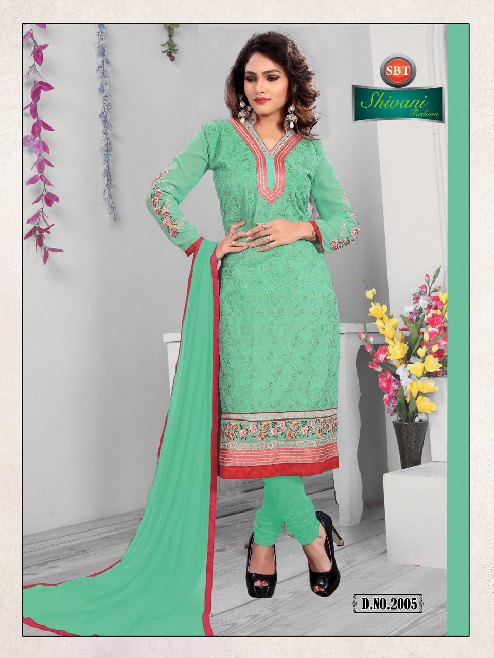 Georgette Work Suits With Nazeen Dupatta Sbt Shivaani Vol-2