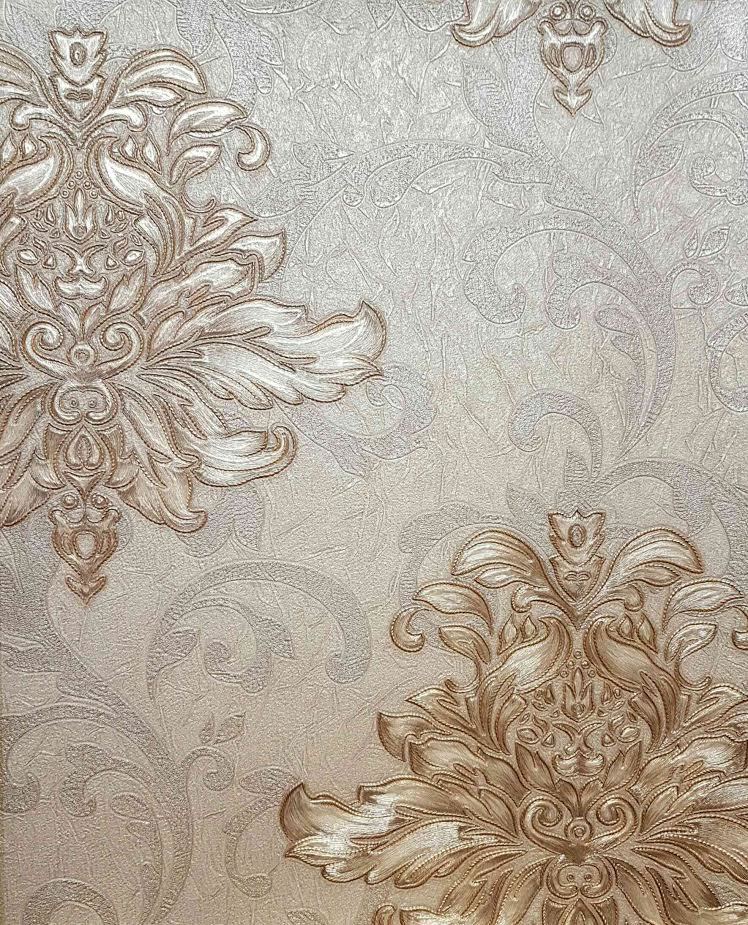 Aura Wallpaper - Deep Embossed Pvc Vinyl, 57 Sft Roll Size 21" Width | Traditional Design For Elite Interior Decoration