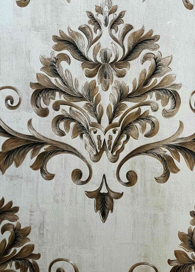 Aura Wallpaper - Deep Embossed Pvc Vinyl, 57 Sft Roll Size 21" Width | Traditional Design For Elite Interior Decoration