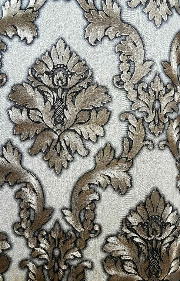Aura Wallpaper - Deep Embossed Pvc Vinyl, 57 Sft Roll Size 21" Width | Traditional Design For Elite Interior Decoration
