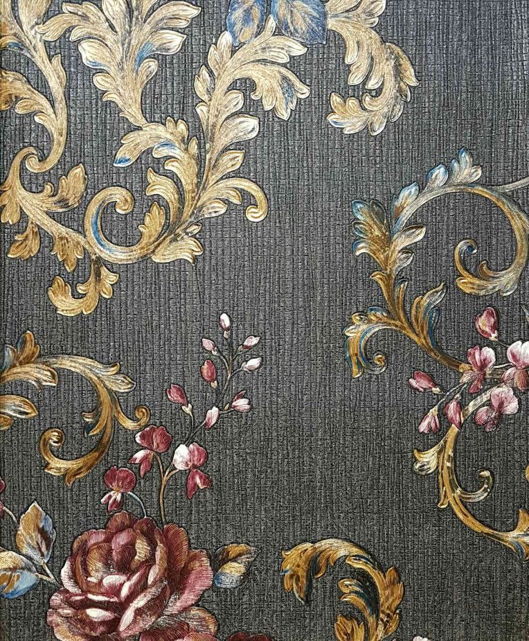 Aura Wallpaper - Deep Embossed Pvc Vinyl, 57 Sft Roll Size 21" Width | Traditional Design For Elite Interior Decoration