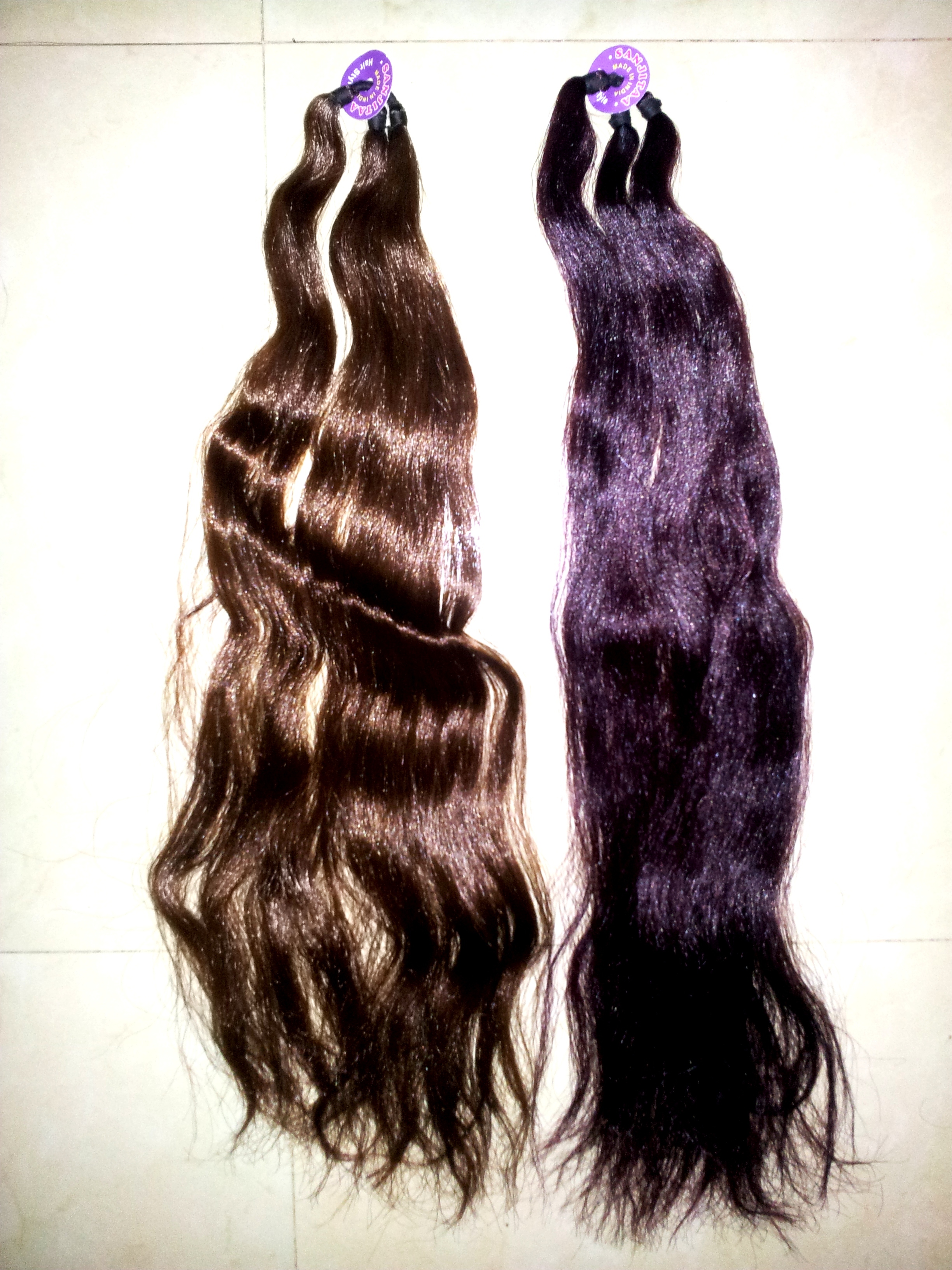 Pink & Brown & Blue & Black Sangita  Hair