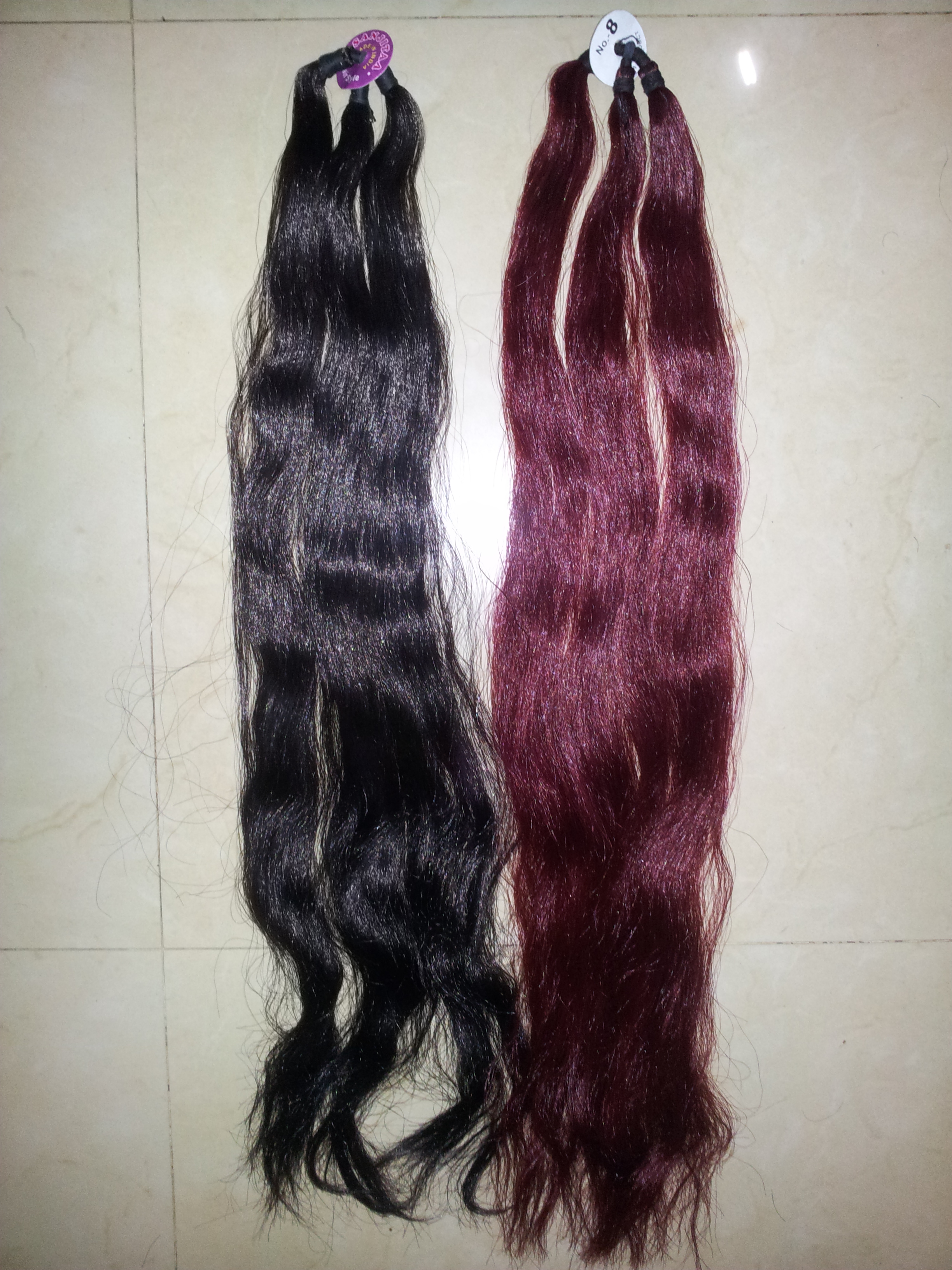 Pink & Brown & Blue & Black Sangita  Hair