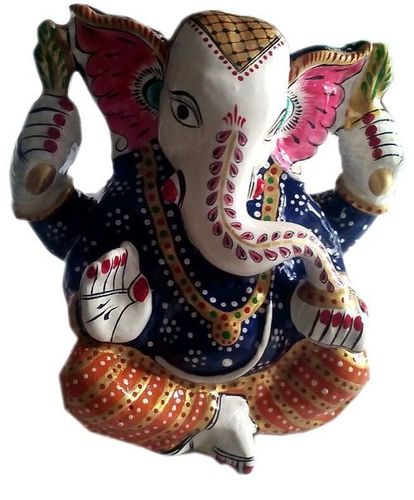 Figurine Metal Meenakari Ganesh